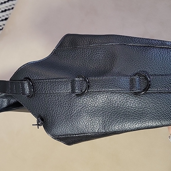 Steve Madden Black Vegan Pebble Leather Bstewie Hobo Bag EUC - Picture 5 of 10